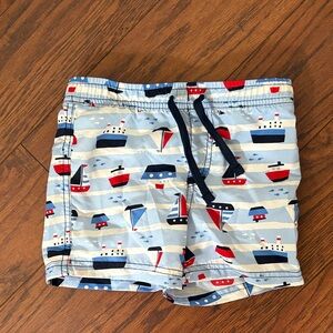 Nautical Print Kids Swim Shorts
